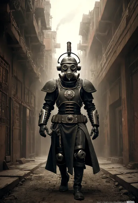 there are many people in helmets and helmets with gas masks, dieselpunk cyborgs, nekro xiii, symmetrical dieselpunk warrior, nekro iii, nekro borja, machine noir dieselpunk grimcore, movie still of aztec cyborg, nekro, highly detailed cgsociety, robot cybo...