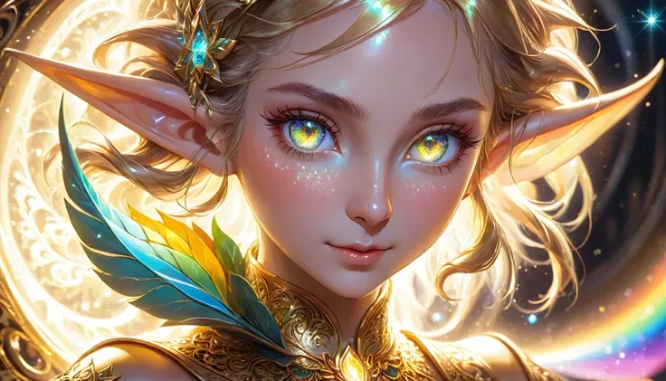 background, fantasy, fantastic, fantasy, adventure, hope, magic, elf, Beautiful and aesthetic: 1.2)), (Golden ratio: 1.2), (full bodyesbian: 1.2), (Ultra detail: 1.3), (Fractal art: 1.3), (Glitter Pupil)), (Colorful: 1.5), (Hyper-detailing), (exquisite det...