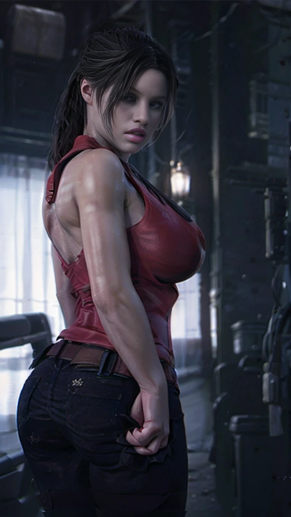 Claire Redfield, back, fat, sexy