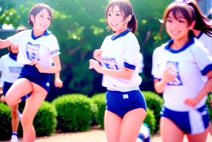 Girl love live Watanabe You gym uniform Running