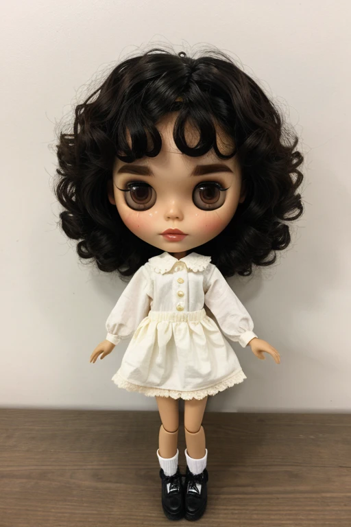 blythe doll with short curly hair