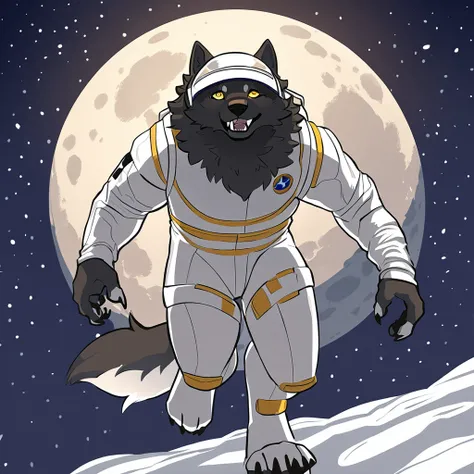 canid, canine, canis, mammal, mythological_canine, mythological_creature, were, werecanid, werecanine, werewolf, wolf, mythology, gold_eyes, anthro, biped, half_white_body, half_white_fur, half_black_body, half_black_fur, male, fingers, fluffy, fluffy_tail...