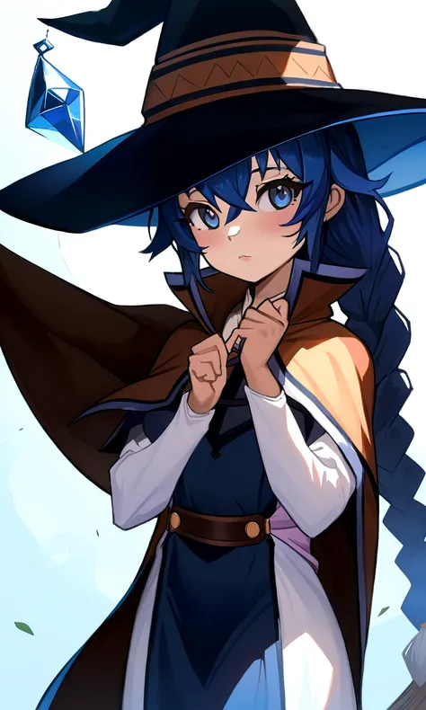 anime character dressed in a witch costume, black fur wizard, witch academy, Anime 2D style, anime moe art style, itself!, Arte Zerochan, Anime 2D, witch girl, héroe 2 d fanart artstation, sky witch, art 2D, art 2D, stylized anime, beautiful wizard, portra...