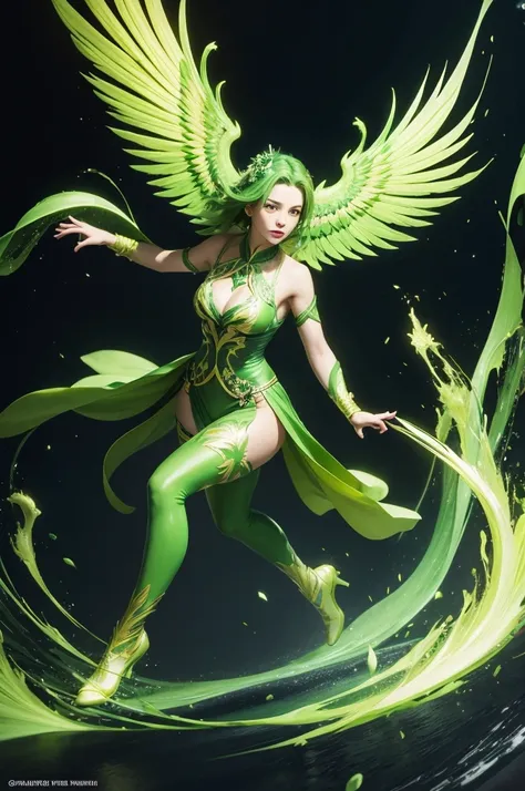 A green phoenix