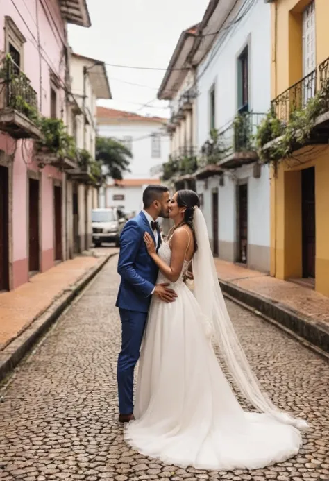 Create a wedding between a person from Minas and a person from São Paulo with mouse guests