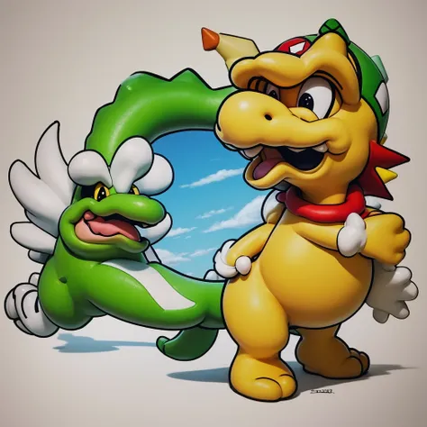 Draw a Koopa Troopa from Super Mario