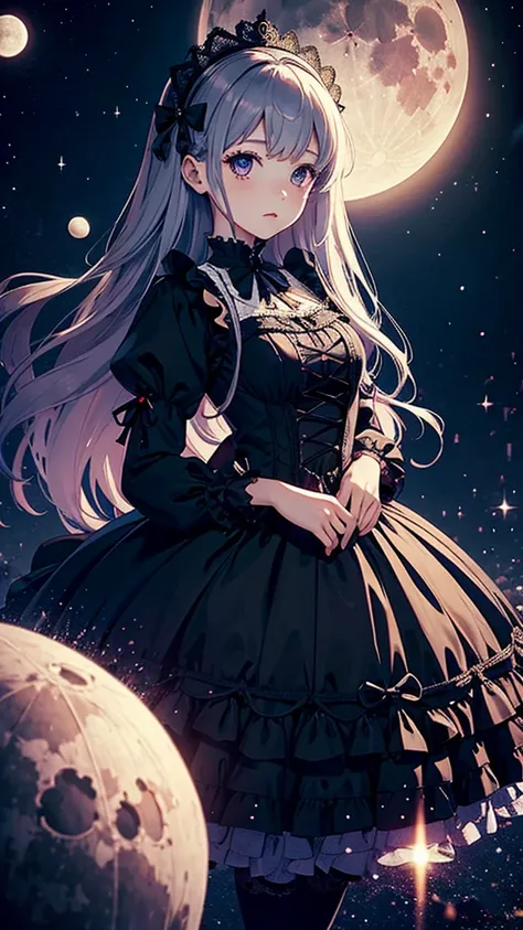 Princess　Gothic　Lolita　dress　night　moon