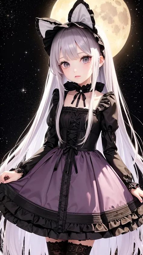 Princess　Gothic　Lolita　dress　night　moon