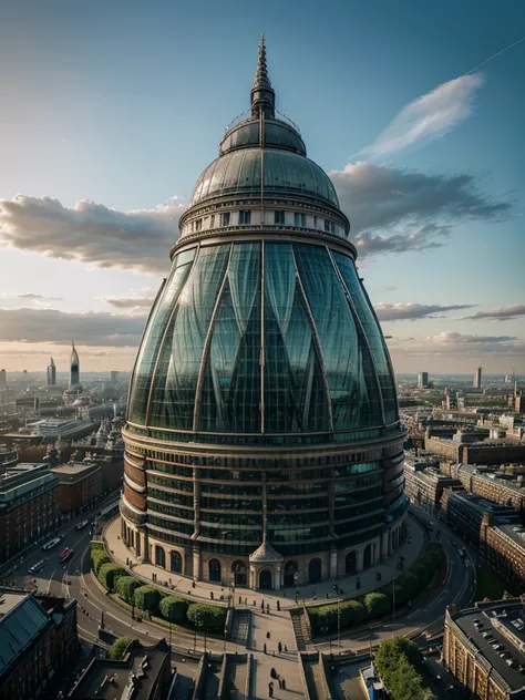 A landscape of London and the words that say appear in large "London"