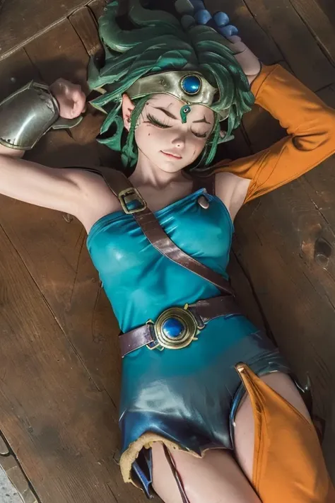 (((dragon quest 3 costume)))、(((woman warrior)))、(((almost dead)))、(((close your eyes)))、(((hang)))、(((suffering)))、(((your clot...