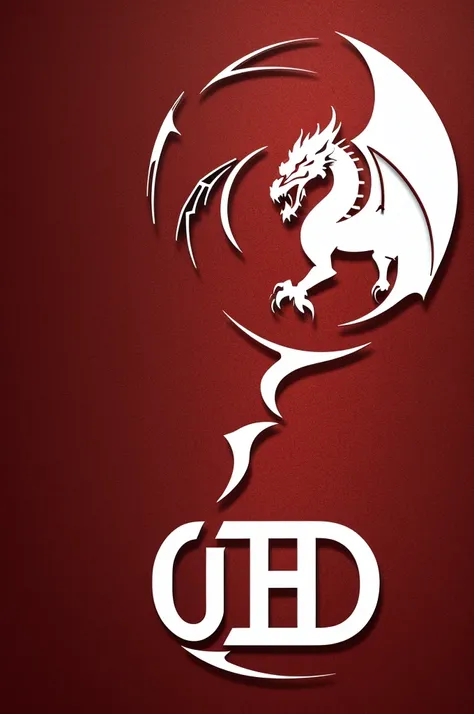 Create an op7 logo with a red dragon