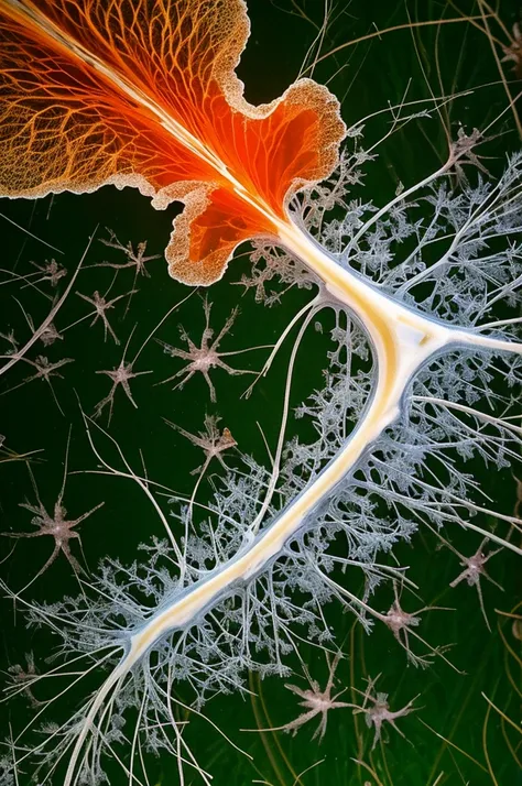 Rhizopus seen from a microscope