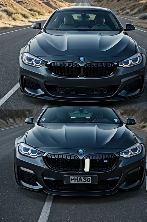 Bmw car eyes mix with wolf eyes 