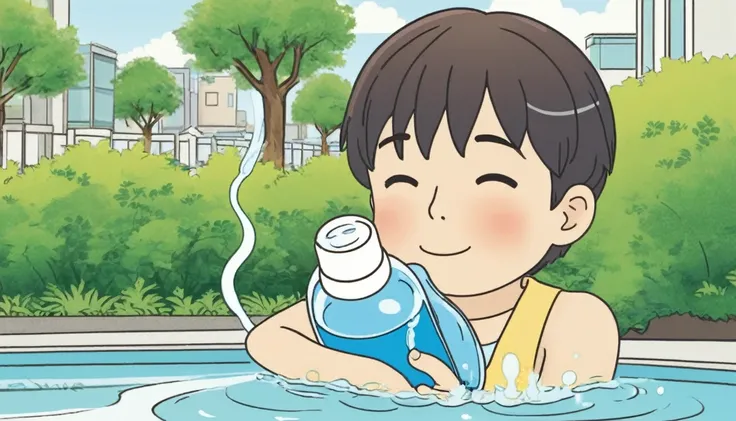 Illustration of heat stroke prevention、Boy