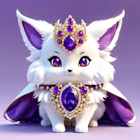 (masterpiece, highest quality:1.2), palwar knox,white,(purple short cloak),brooch:head of state:purple gemstone,,cute,,3d,8k,