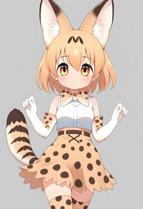 score_9, score_8_up, score_7_up, score_6_up, score_5_up, score_4_up, source_anime, 1girl, loli, servalkemono, serval ears, print...