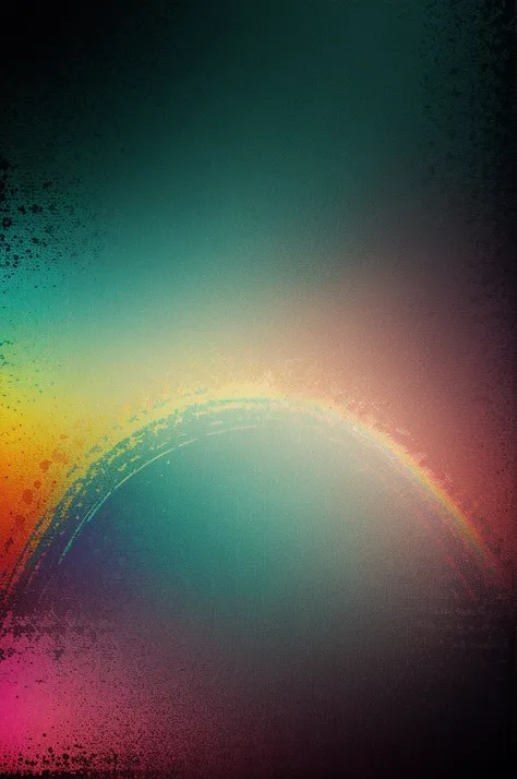 retro vintage 1970s vector graphic background, masterpiece, high quality, simple design with splashed colorss, some grunge texture, vivid rainbow color variations,