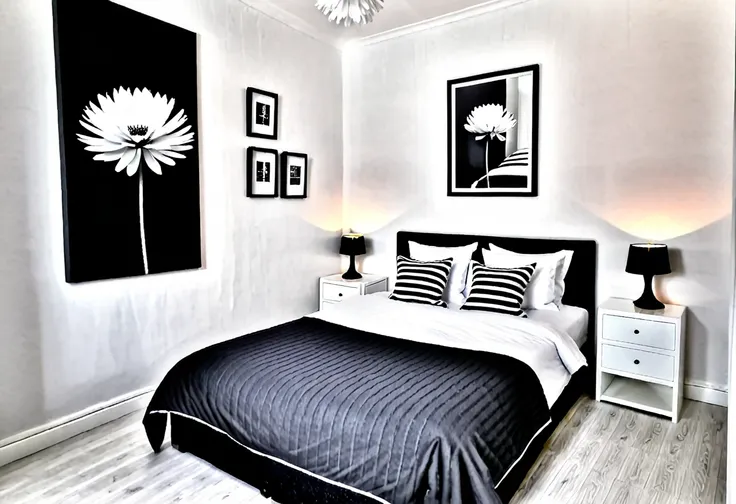 Stylish monochrome room