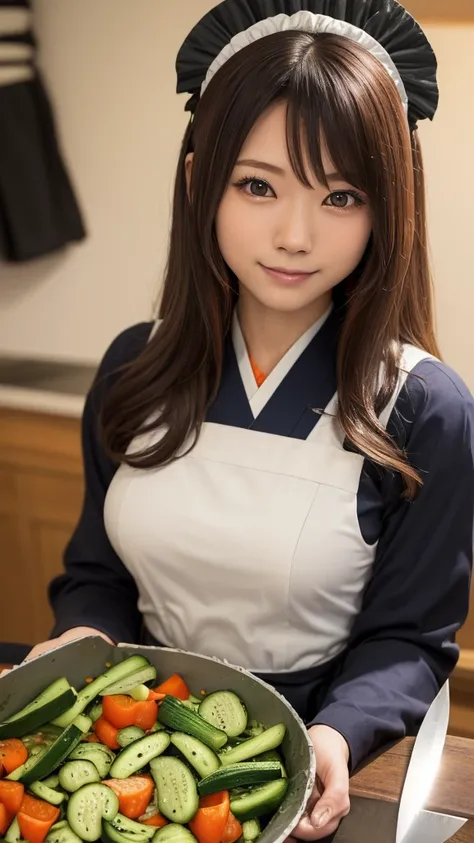 (One woman), Great face and eyes, blue eyes, Captivating smile, (Wide open maid cafe costume:1.2), (Stunningly beautiful woman), (Highest quality:1.4), (Very detailedな), (Very detailed CG 統合 8k 壁紙), Very detailed, High-quality RAW color photos, Professiona...