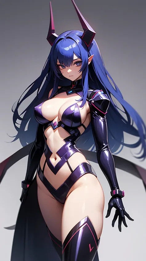 , correct anatomy,girl, smooth anatomy, smooth body, beautiful girl, beautiful eyes,demon anime girl costume concept art,cyber costume