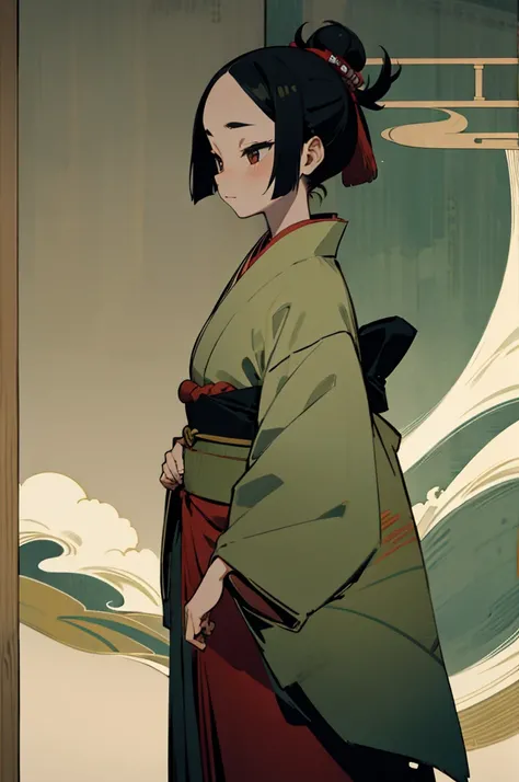 Kimono, Female, Edo Period, Japanese Background