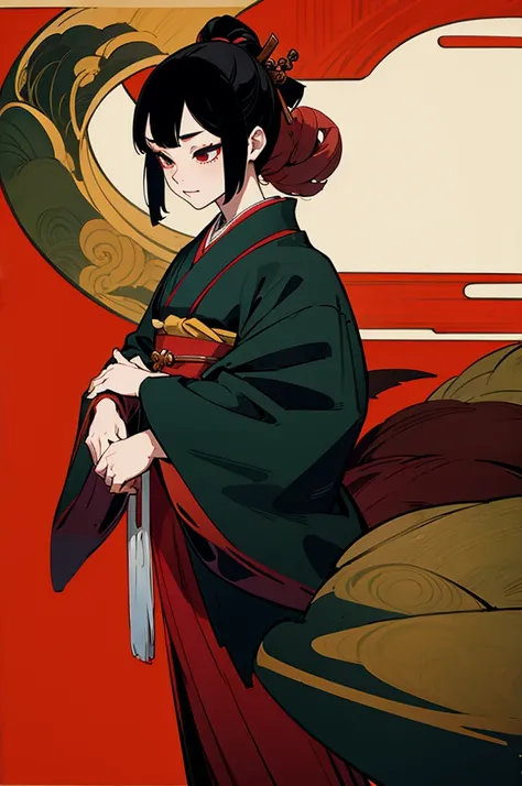 Kimono, Female, Edo Period, Japanese Background, Demon