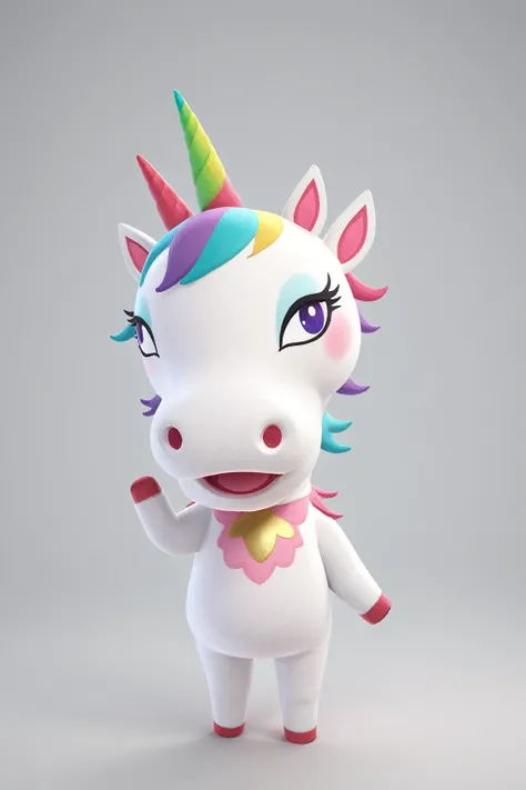 ACS Style,Cute unicorn close up,Simple Background,whole body,, (masterpiece, 最high quality, high quality, High resolution, Super detailed),