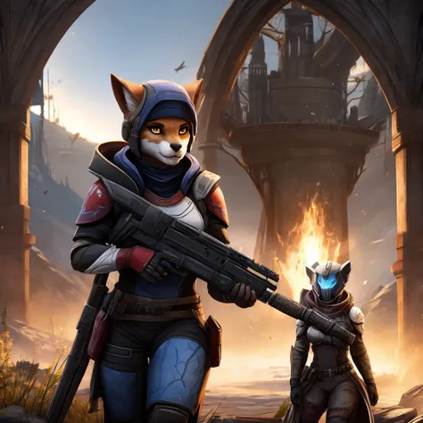 Destiny 2  female furry 
hunter 
