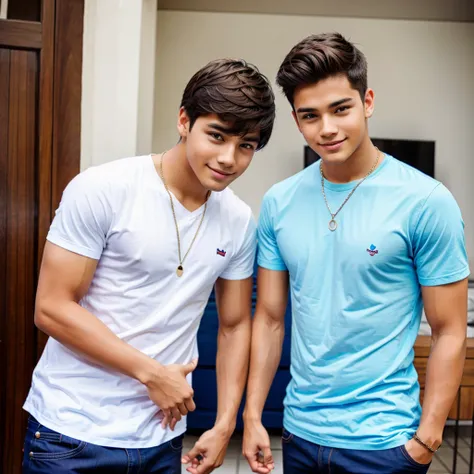 Cute young guys pair 