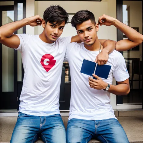 Cute young guys pair 