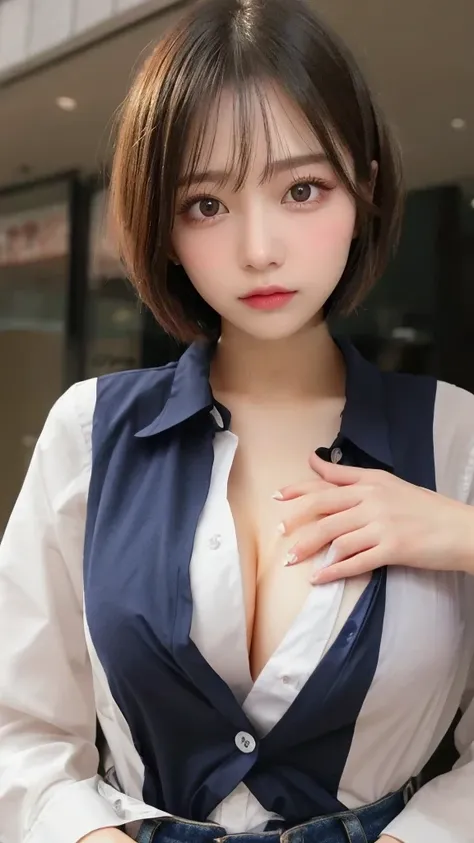 Cute Shirt、（（（Button up）））、Ample breasts