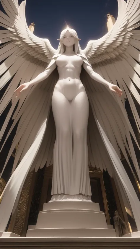 There is a statue of a winged woman on the pedestal, The Angel of Totalitarian Socialism, Wings growing from arms, Black wings instead of arms,Save the high angel long shot, ophanim has bird wings, Wings of Victory, Wings of Victory!!!,, huge Wings growing...