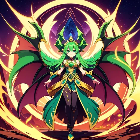 Draconlore is a Pokémon with a humanoid form that exudes an ancient and wise demeanor, embodying the spirit of a lorekeeper deeply connected to dragon mythology. Its towering figure is adorned with scales of deep emerald green and shimmering gold, reminisc...