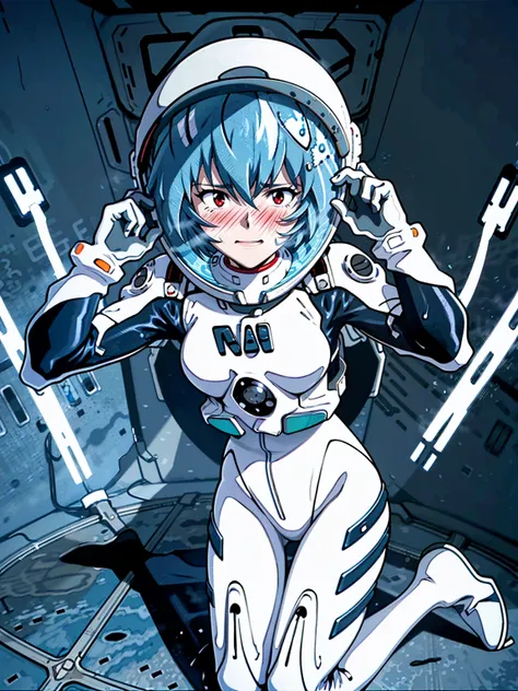 ((Highest quality, 8k wallpaper)),(masterpiece, Highest quality),Very detailed,High resolution,(Official Art:1.3),(((Anime screenshots,Black outline))),One girl,alone, Break mer1,(Rei Ayanami {Neon Genesis Evangelion,}1.2),masterpiece, best quality, outdoo...