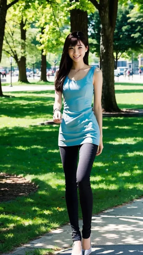 (Highest quality:1.5), (Real:1.4), (Ultra high definition:1.4), (1 Japanese very thin woman in her twenties), (very thin body), skinny face, (Summer Dresses), (Long Length), (very thin woman is standing in the city park), (20s very thin woman is standing w...