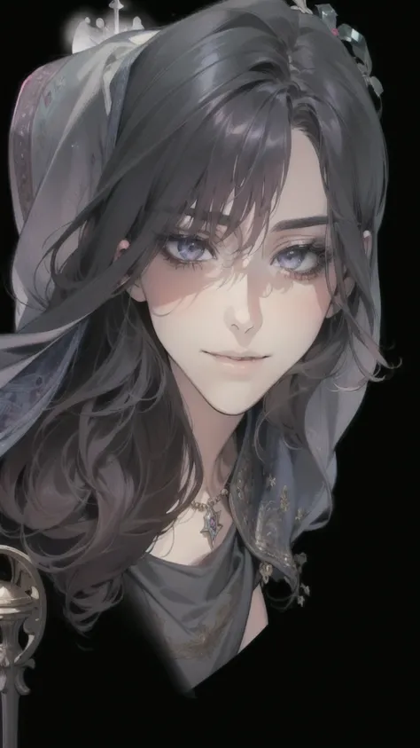 (masterpiece, top quality, best quality, official art, beautiful and aesthetic:1.2), (1girl:1.3), wavy long hair, light purple hair, extremely detailed, portrait, looking at viewer, solo, (full body:0.6), detailed background, close up, glowing eyes, (cold ...