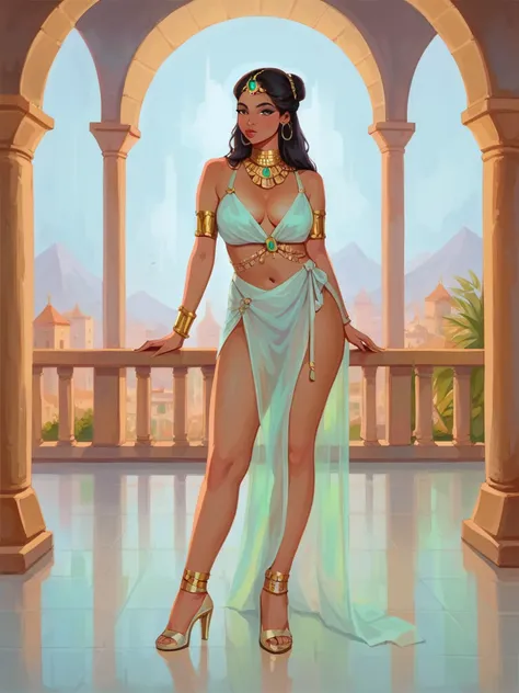 score_9, score_8_up, score_7_up, score_6_up, h3l3n, 1girl, arabian ethnicity, ancient arab dress, brown color scheme, lovely, artistic, character design, sexy 
 