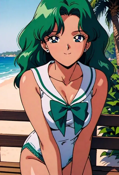 masterpiece,best quality,very aesthetic,ultra detailed,intricate details,sailor neptune xl,1990s \(style\),1girl,solo,white swim...