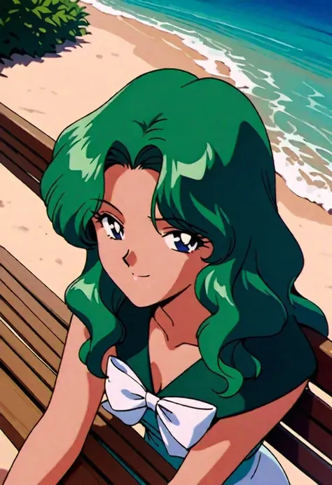 masterpiece,best quality,very aesthetic,ultra detailed,intricate details,sailor neptune xl,1990s \(style\),1girl,solo,white swim...