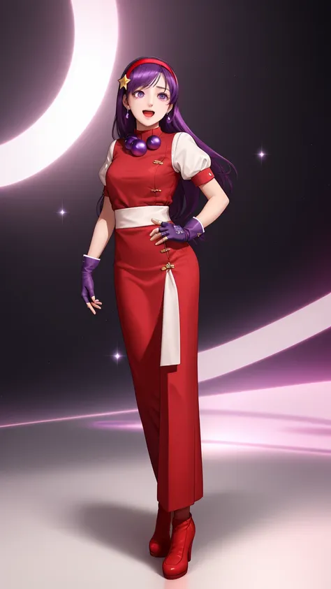 masterpiece,best quality,detailed,white theme,extreme detailed,colorful,highest detailed,masterpiece,best quality,highly detailed,athena97,1girl,full body,solo,standing,open mouth,crying,purple eyes,purple hair,straight hair,athena asamiya, long hair, hair...