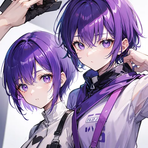 Purple Hair　short