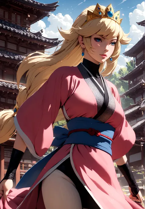 princess peach if she were a ninja from the naruto series