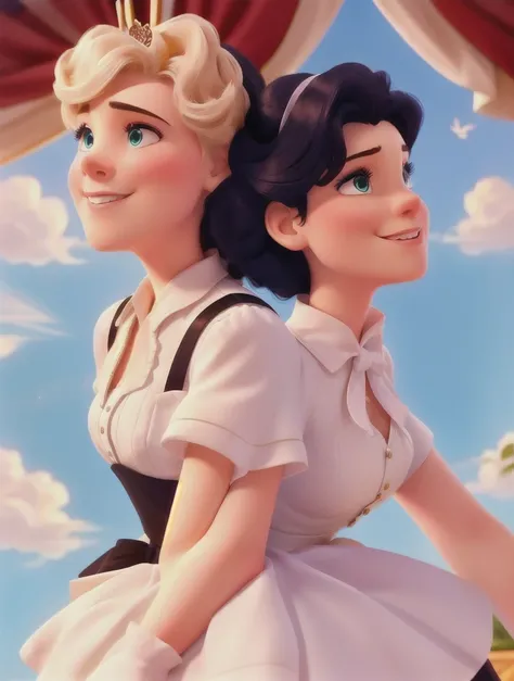 Disney film cover with a prince and a maid serving each other