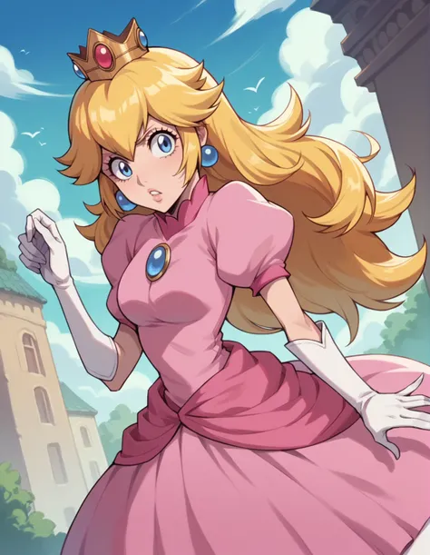 imagine princess peach dressed as a shinigami if she were a shinigami from the anime bleach