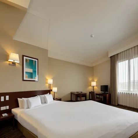 Hotel room, background, indoor, bed