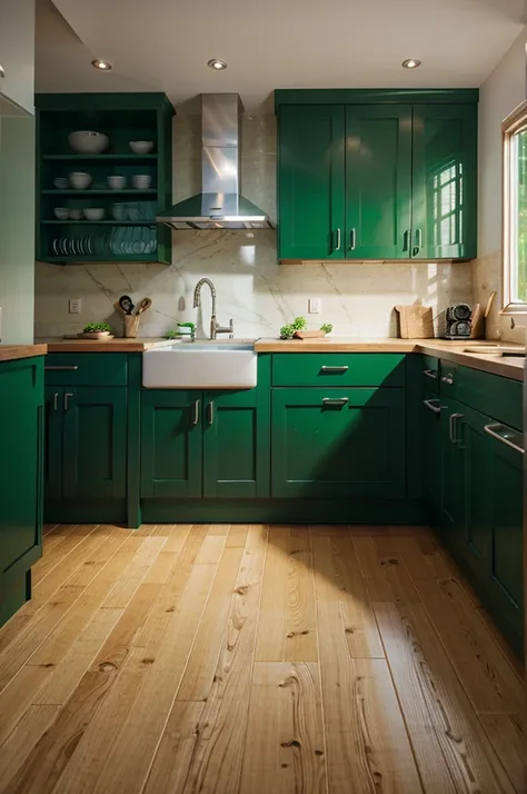 green kitchen