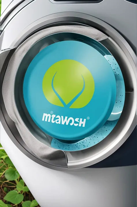 Logo for nature wash washing powder 