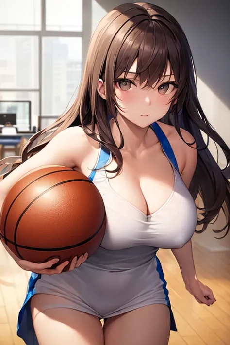 ((best qualityer)), ((work of art)), (detailded), face perfect, breasts the size of two basketballs 