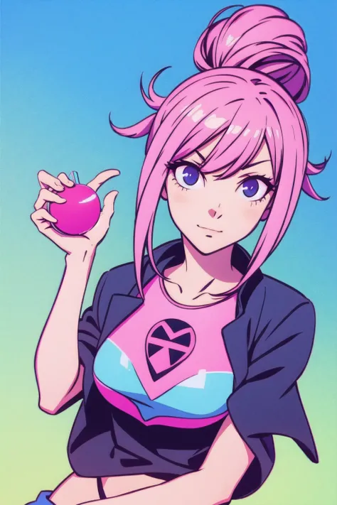 cute synthwave anime girl