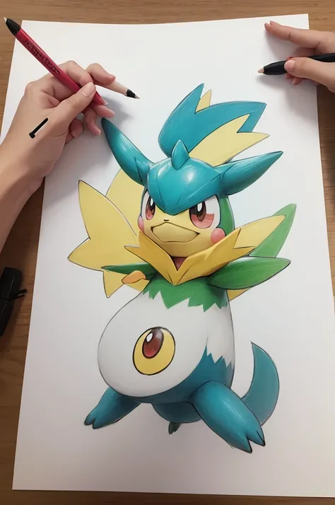 Drawing Pokémon with children 